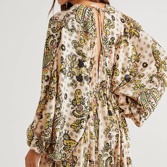 Printed Arzel Mini Dress in Tea Combo by Free People - Picture 2 of 4